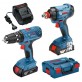 BOSCH GSR 18V-21+ GDX 18V-180 įrankių rinkinys 2x2 Ah L-Boxx